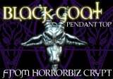 HORRORBIZ CRYPT Original Silver Accessory 05/ Black Goat Pendant Top