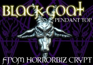画像1: HORRORBIZ CRYPT Original Silver Accessory 05/ Black Goat Pendant Top