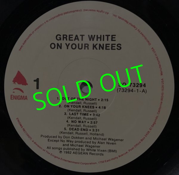 画像3: GREAT WHITE/ On Your Knees The First LP[LP]