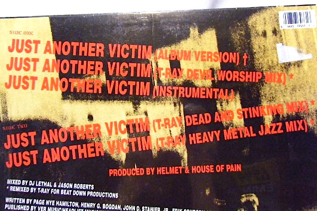 画像: HELMET x HOUSE OF PAIN/ Just Another Victim(from JUDGMENT NIGHT) [12'']