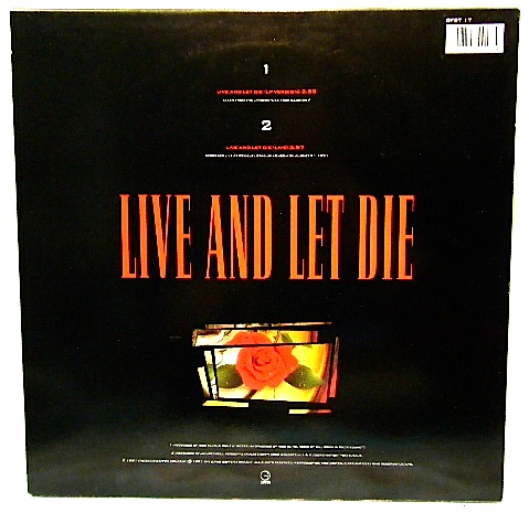 画像: GUNS N' ROSES/ Live And Let Die(Special Limited Edition) [12'']