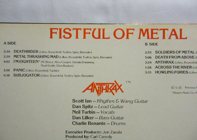 画像: ANTHRAX/ Fistful of Metal [LP]