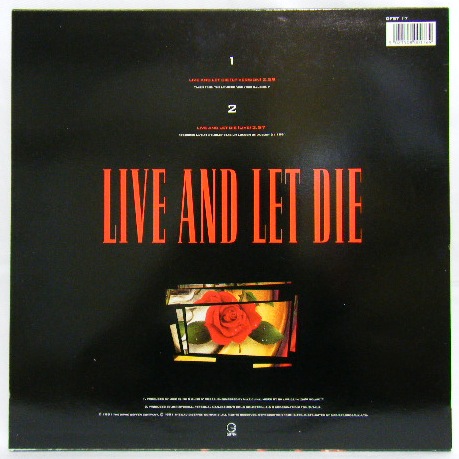 画像: GUNS N' ROSES/ Live and Let Die(Limited Picture Edition)[12'']