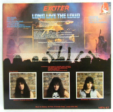 画像: EXCITER/ Long Live The Loud[LP]