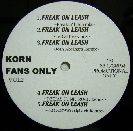 画像: KORN/ Korn Fans Only Vol.2 -Remix集-[12'']