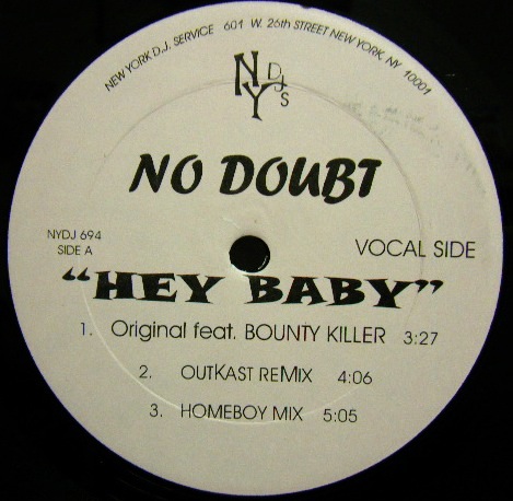 画像: NO DOUBT/ Hey Baby -Remix-[12'']
