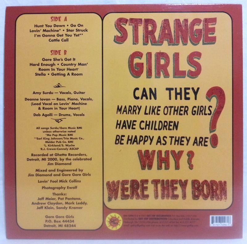 画像: GORE GORE GIRLS/ Strange Girls[LP]