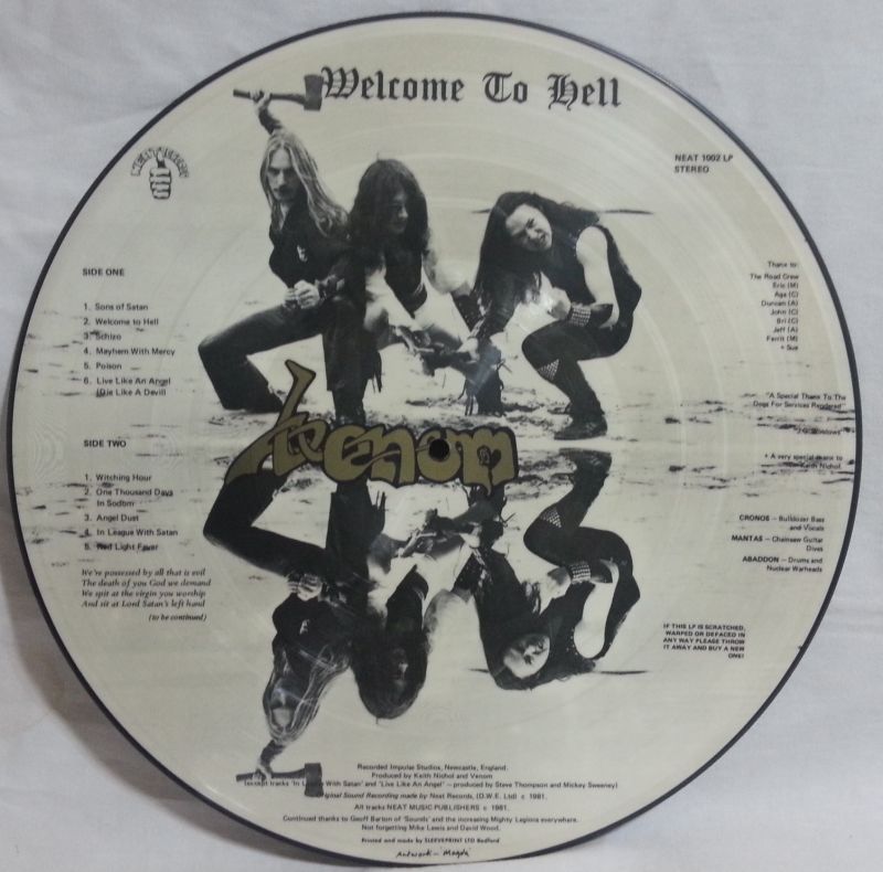 画像: VENOM/ Welcome To Hell(Limited Picture Disc)[LP]