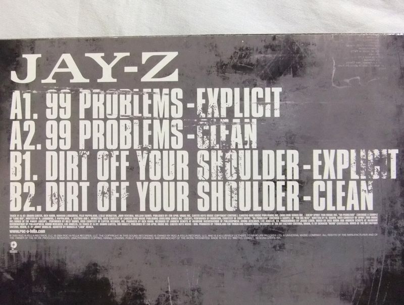 画像: JAY-Z/ 99 Problems/ Dirt Off Your Shoulder[12'']