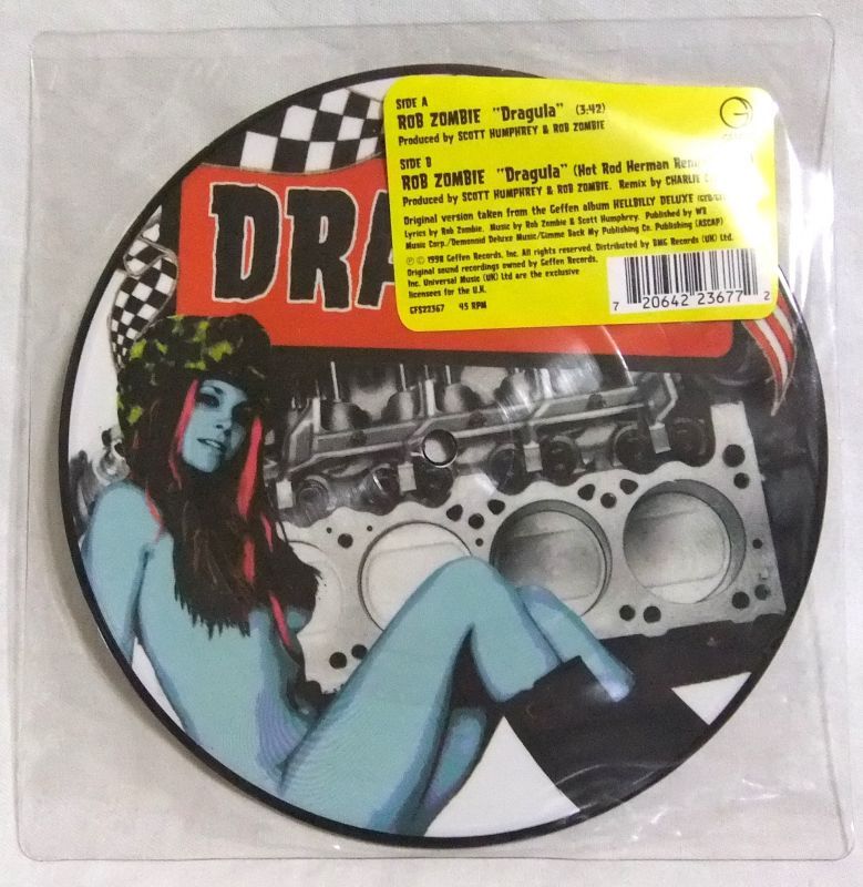 画像: ROB ZOMBIE/ Dragula+Dragula(Hot Rod Herman Remix)(Limited Picture Vinyl)[7'']